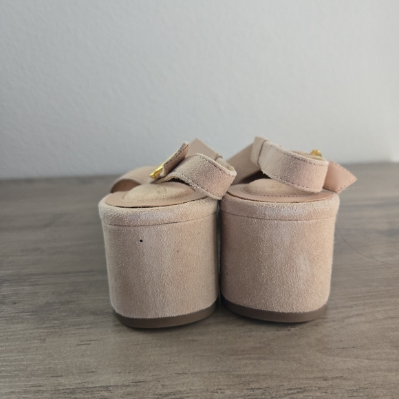 Cole Haan The Go-To Slingback Pump 45 mm Suede Beige Size 10B Defect Mild Scuffs - Picture 8 of 12